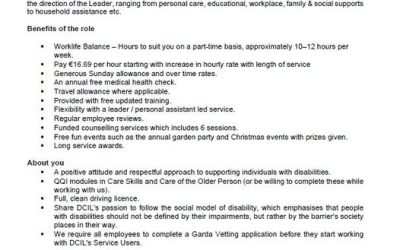 Job Opportunity- Inishowen area